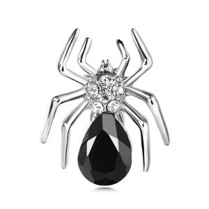 Pin araña de plata